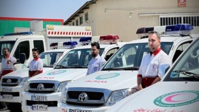 هلال‌احمر، اعزام ۳۶ تیم امدادی، مراسم تشییع شهید قائد امت، نجف، کربلا، ۵۰۰ پزشک، کولیوند، پوشش امدادی، خدمات درمانی، بیمارستان امام علی، عراق